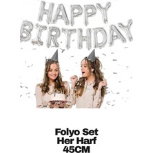 Baloncu Nene Happy Birthday Folyo Balon 2 Adet 7 Li Balon Standı 10 Adet Gümüş 10 Adet Mor Balon Doğum Günü Süs