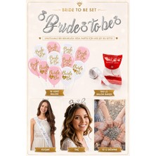 Baloncu Nene Bride To Be Seti Bekarlığa Veda Partisi Süsleri Banner Balon Taç Kuşak Dövme Seti