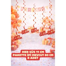 Baloncu Nene Kırmızı Happy Birthday Tavan Süsü Doğum Günü Helyum Doğum Günü Süs Kutlama Çocuk Doğum Günü Süs