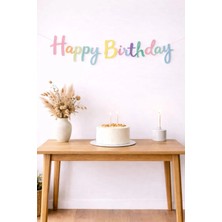 Baloncu Nene Renkli Happy Birthday Yazılı Banner Doğum Günü Yazısı Kutlama Doğum Günü Set