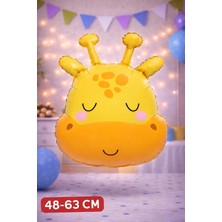 Baloncu Nene Büyük Zürafa Folyo Balon Doğum Günü Balon Doğum Günü Süs Kutlama Süs Çocuk Doğum Günü Balon Süs