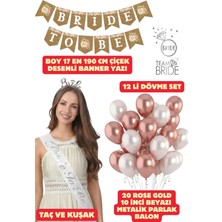 Baloncu Nene Bride To Be Kadın Bekarlığa Veda Gelin Parti Kutlama Malzemeleri Set Kuşak Taç Dövme