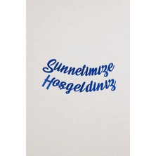 Baloncu Nene Sünnetimize Hoş Geldiniz Yazılı Mavi Banner Sünnet Süsü 20X210 cm