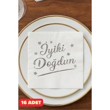 Baloncu Nene Gümüş Iyiki Doğdun Desenli Peçete Doğum Günü Iyiki Doğdun Desenli Peçete Doğum Günü Malzemeleri