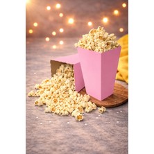 Baloncu Nene Karton Pembe Popcorn Kutusu 8X11,5 cm 8 Adet Patlamış Mısır Kutusu Doğum Günü Baby Shower Parti Süsü