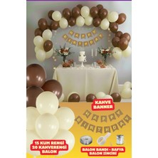 Baloncu Nene Kahverengi ve Kum Rengi Happy Bırthday Yazısı Doğum Günü Set Doğum Günü Süsleri Doğum Günü Balon
