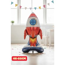 Baloncu Nene Ayaklı Roket Folyo Balon Doğum Günü Folyo Balon Karekter Folyo Çocuk Doğum Günü Balon