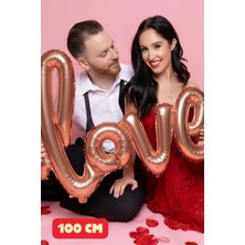 Baloncu Nene Love Rose Gold Helyum Balon Romantik Kutmala Süsleme Sevgili ve Özel Gün Için Balon Sevgililer Günü