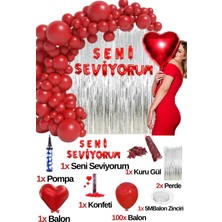 Baloncu Nene Sevgili Evlilik Yıl Dönümü Özel Gün Kalpli Balon Ful Set
