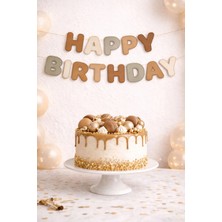 Baloncu Nene Happy Happy Redro Kahverengi Banner Süsü Doğum Günü Doğum Günü Süs Kutlama Çocuk Doğum Günü Süs
