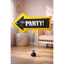 Baloncu Nene 80 cm Party Ok Folyo Balon Yön Gösterici Parti Balonu Doğum Günü Oda Süsleme