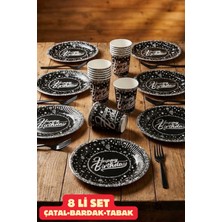 Baloncu Nene Happy Birthday Yazılı Karton Gümüş Çocuk Yetişkin Doğum Günü Tabağı Kullan At Tabak