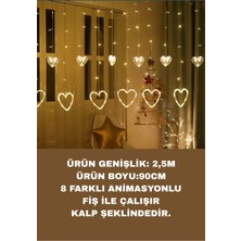 Baloncu Nene 12 Saçak Kalp Şeklinde Fişli LED Animasyonlu Evlilik Yıl Dönümü Evlilik Teklifi Romantik Doğum Günü