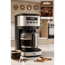 Sinbo SCM-9043 Otomatik Zaman Ayarlı Xl 14 Fincan Filtre Kahve Makinesi Dijital Göstergeli