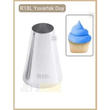 Jet's Home R18L Krema Duyu Cupcake, Pasta ve Tart Süsleme Ucu Büyük Boy Paslanmaz Çelik 35X18X48 mm