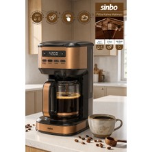 Sinbo SCM-9043 Otomatik Zaman Ayarlı Xl 14 Fincan Filtre Kahve Makinesi Dijital Göstergeli