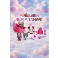 Farbu Oyuncak Minişlerin Bakım Zamanı Pet Shop Oyun Seti Işıklı Yataklı ve Kaleme Takılabilir Renkli Köpek Figürlü Eğlenceli Çocuk Oyuncak