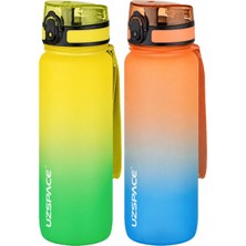 Uzspace 2'li Tritan Matara Seti 800 ml Çift Renk Softtouch Ff Collection Tritan Su Matarası