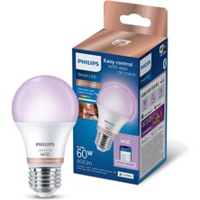Philips Smart Lighting LED Ampul A60 E27 60W Eşdeğer Rgb - Google Home, Alexa, Homekit ve Matter Uyumlu
