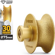 SGS2791 M14-75X30 mm Vakum Elmas Mermer Granit Taşlama Diski Tam Profil