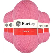 Just Cheap Store 5 Adet Kristal Çift Katlı El Örgü Lif Ipi Koyu Pembe K1790 - Kartopu Mudanis