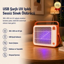 Hızlı Store USB Şarjlı UV Işıklı Sessiz ve Taşınabilir Elektrikli Sinek Öldürücü