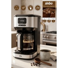Sinbo SCM-9042 Otomatik Zaman Ayarlı Xl 14 Fincan Filtre Kahve Makinesi Dijital Göstergeli