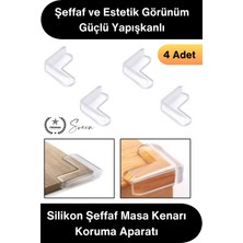 Svein #köşekoruma Silikon Şeffaf Masa Kenarı Koruma Aparatı 4 Adet Yapışkanlı Köşe Koruyucu Bebek Çocuk Güvenlik Darbe Önleyici Sehpa Dolap Tv Ünitesi Mobilya Köşe Koruması Yumuşak Pvc 90 Derece