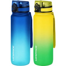Uzspace 2'li Tritan Matara Seti 800 ml Çift Renk Softtouch Ff Collection Tritan Su Matarası