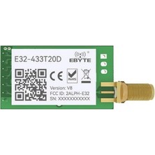 Emay Center Ebyte E32-433T20D 433MHZ 20DBM Uart Lora Rf Kablosuz Haberleşme Modülü Sma Anten Çıkışlı