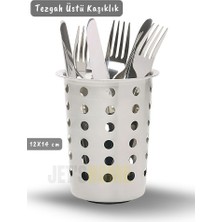 Jet's Home Tezgah Üstü Delikli Kaşıklık Çatallık ve Bıçaklık Ergonomik Paslanmaz Çelik 12X14 cm
