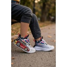 Pepino Kids Pepino PY26-2207 Patik Erkek Çocuk Işıklı Yürüyüş Ayakkabısı Beyaz - Siyah