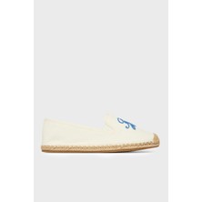 Tommy Hilfiger Logolu Nakış Işlemeli Kanvas Espadril Ayakkabı Bayan Ayakkabı FW0FW09240 Ybl