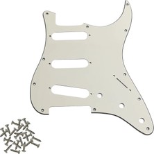 Kul Concept Stratocaster St Kasa Elektro Gitar Pickguard 3 Katmanlı 11 Delikli Düz Beyaz