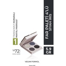 Yves Rocher 4’lü Far Paleti – Siyah Iris, Yüksek Pigment, Gün Boyu Kalıcı