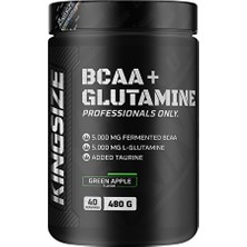 Kingsize Nutrition Bcaa + Glutamine Powder 480 gr - Yeşil Elma