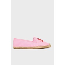 Tommy Hilfiger Logolu Nakış Işlemeli Kanvas Espadril Ayakkabı Bayan Ayakkabı FW0FW09240 Tor