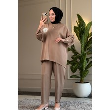 Suede Style 9081 - Şık Rahat Modal Yumuşak Kumaş Salaş Kadın Takımı