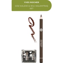 Yves Rocher 1.1 G Dağıtılabilir Kremsi Doku Mat Göz Kalemi + Ikili Kalemtraş Kahve