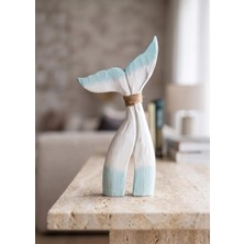 The Mia Marin Ahşap Balina Kuyruğu L Dekoratif Obje 24 cm