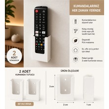 Veriqo 3D 2'li Duvar Kumanda Standı | Tv Kumanda Askılığı | Kendinden Yapışkanlı Kumanda Tutucu