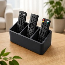 Veriqo 3D 3 Bölmeli Kumanda Düzenleyici Standı Masaüstü Kumandalık Tv Klima Medya Kumandası Organizer