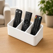 Veriqo 3D 3 Bölmeli Kumanda Düzenleyici Standı Masaüstü Kumandalık Tv Klima Medya Kumandası Organizer