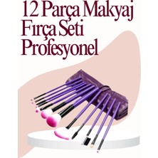 Get Store Yumuşak Fiber Kıllardan Oluşan 12'li Makyaj Fırçası Seti Göz Farı Allık ve Kontür Için