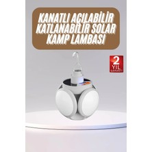 Get Store Katlanabilir Askılı Kamp Lambası 5 Kanatlı Pratik Güneş Enerjili