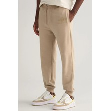 Gant Men's Regular Fit Sweatpants With Logo Beige Erkek Regular Fit Pamuk Eşofman Altı Bej