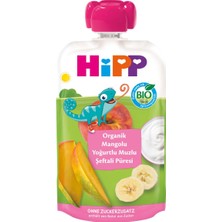 Hipp Organik Yoğurtlu Mangolu Muzlu Şeftali Püresi 100 gr *1'li