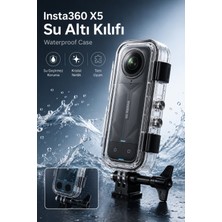 Motobros INSTA360 X5 Su Altı Kılıfı Premium Su Geçirmez Tuş Kullanımı Mevcut