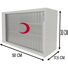 A1 Beyaz Renk Stor Kapaklı Beyaz Ecza Dolabı 50 x 30 cm