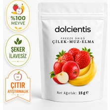 Freeze Dried Mix Çilek Muz Elma 15 G Dondurularak Kurutulmuş Karışık Meyve Cipsi
